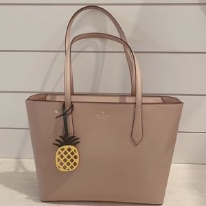 kate spade Marlee Saffiano Tote - Warm Beige